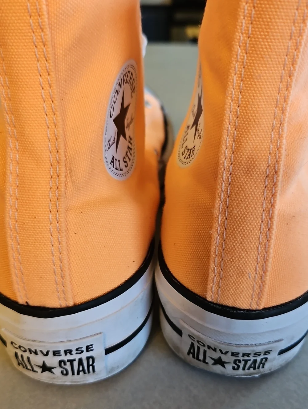 Orange Platform Converse Sneakers